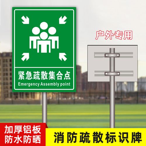 应急避难场所疏散指示标志牌 保障安全疏散的关键标识